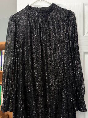 Julia Jordan Black Sequin Short Dress